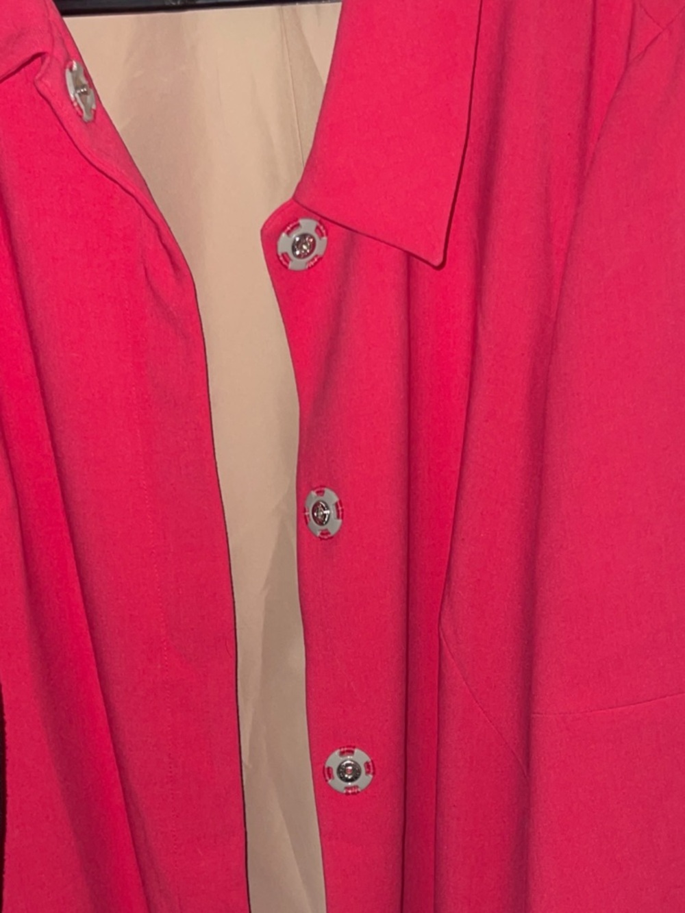 Coldwater Creek Coral-Red Button Front Jacket
